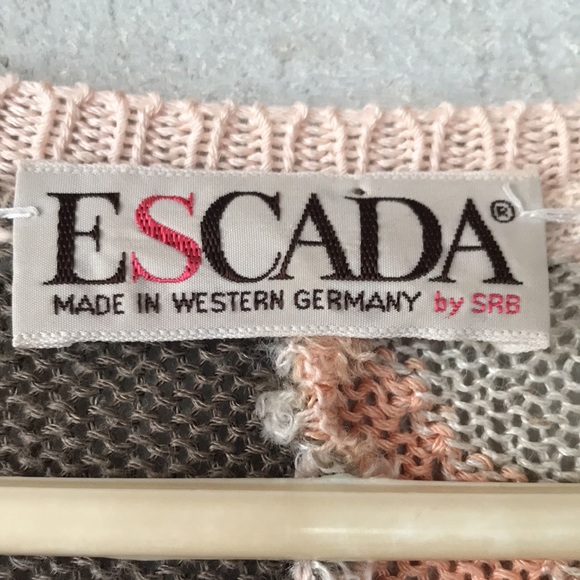 ESCADA linen geometric vneck sweater - Picture 9 of 12